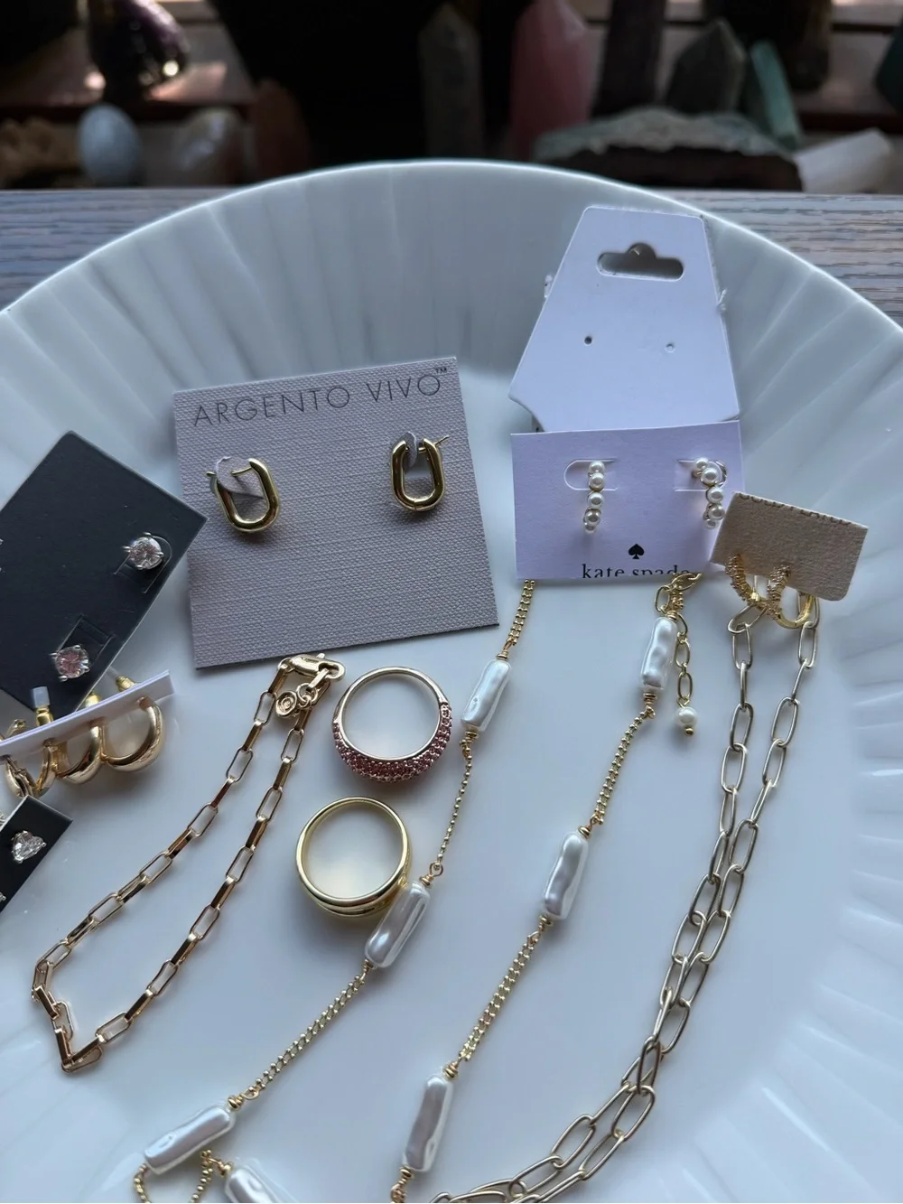 Gold Jewelry Lot with Sterling Silver and Kate Spade